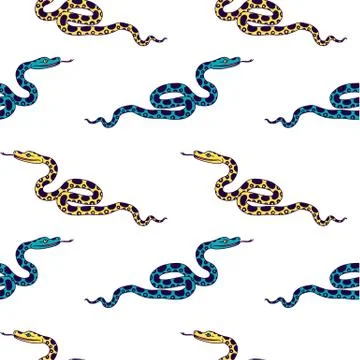 Vector illustration of tropical snake イラスト素材