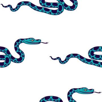 Vector illustration of tropical snake Illustrazione stock
