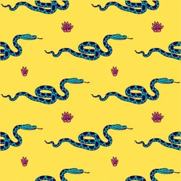 Vector illustration of tropical snake Illustrazione stock