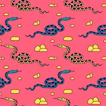 Vector illustration of tropical snake Illustrazione stock