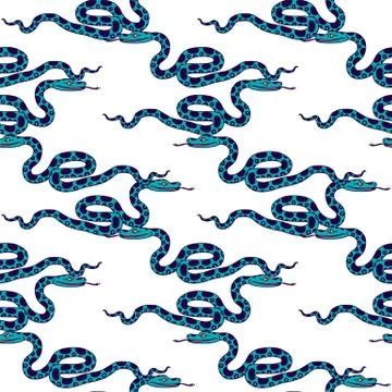 Vector illustration of tropical snake Illustrazione stock