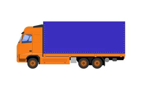 The vector illustration of the truck. Stock Illustration