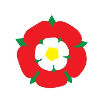 Vector Illustration: Tudor Rose made in a flat icon style. Stock Illustration