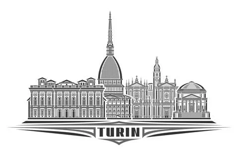 Vector illustration of Turin Stock Illustration
