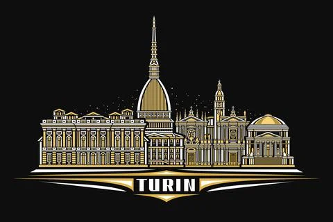 Vector illustration of Turin Stock Illustration