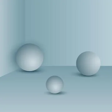 Vector illustration of a turquoise spheres on a soft background Stock Illustration