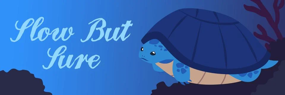 Vector illustration of a turtle, hidden in a shell, with the atmosphere of a Stock Illustration