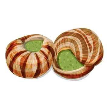 Vector illustration of two biscuits with icing Illustrazione stock