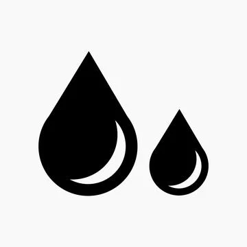 Vector illustration of two drops of water. Stock Illustration