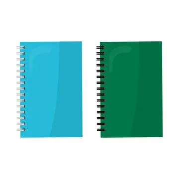 Vector illustration of two exercise books in flat style Stock Illustration
