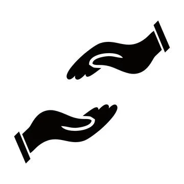 Vector illustration of two hands icon eps 10. Stock Illustration