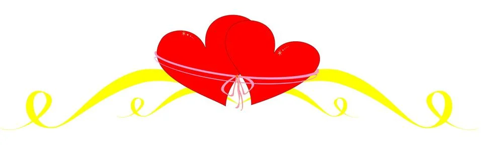 Vector illustration of two hearts. Stock-Illustration