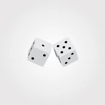Vector illustration of two white dice Stock-Illustration