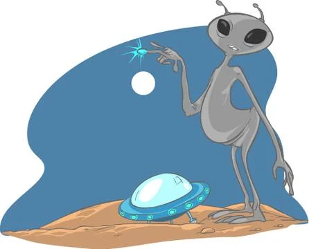 Vector illustration of a ufo Stock Illustration