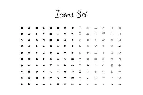 Vector illustration ui universal icons set concept Stock Illustration