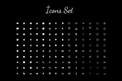 Vector illustration ui universal icons set concept Stock Illustration