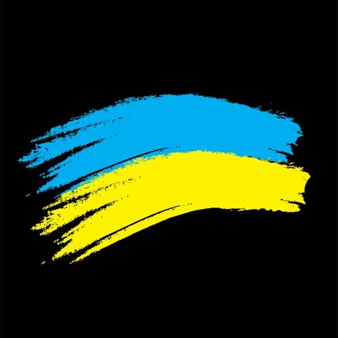 Vector illustration. Ukrainian flag. Yellow - blue flag of the country. Stock Illustration