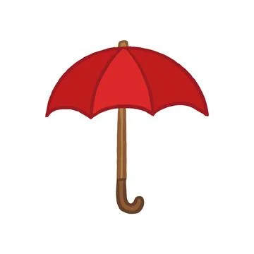 Vector illustration of umbrella in colored hand-drawn style. Stock-Illustration