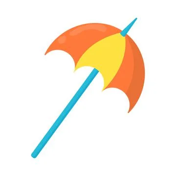 Vector illustration of umbrella in flat style. Stock Illustration