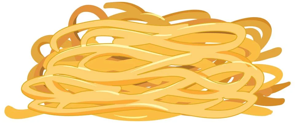 Vector Illustration of Uncooked Spaghetti Pasta Nest Stock Illustration