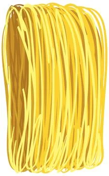 Vector Illustration of Uncooked Spaghetti Pasta Bundle Stock Illustration
