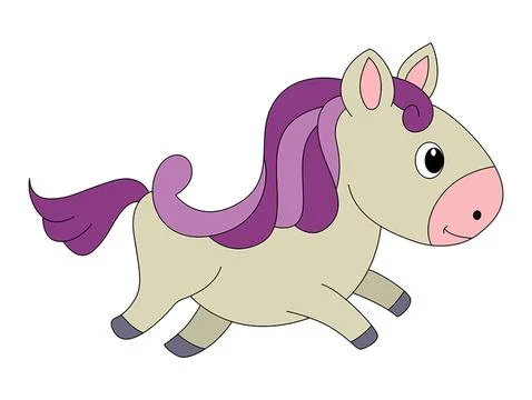 Vector illustration a unicorn is doing the running Stock Illustration