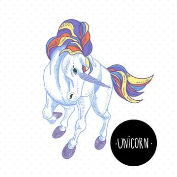 Vector illustration of unicorn Stock Illustration