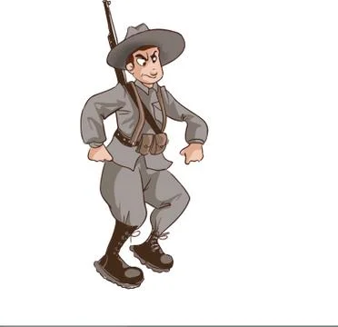 Vector illustration of a Uniformed Solder Stock Illustration