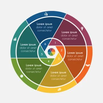 Vector illustration universal flat template elements Infographics conceptual  库存插图