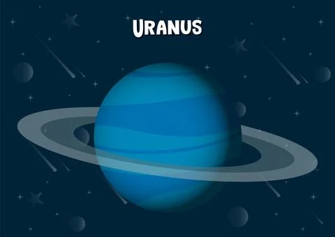 Vector illustration of Uranus planet Stock Illustration
