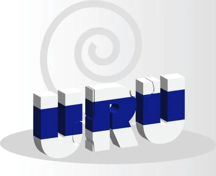 Vector illustration of uruguay flag in puzzle isolated on white background Stock Illustration