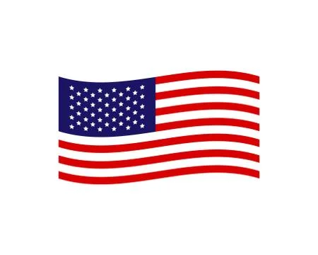 Vector illustration of the USA flag. EPS 10 Stock Illustration