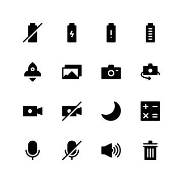 Vector illustration of user interface icons Stock Illustration