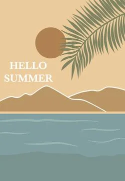 Vector illustration. Vacation and summer sale concept. The picture shows the Stock Illustration