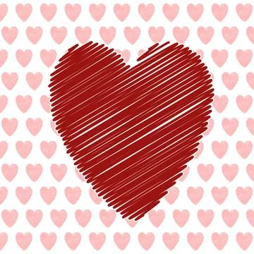 Vector illustration of valentine heart on abstract background Stock Illustration