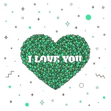 Vector illustration on Valentine's Day Illustrazione stock