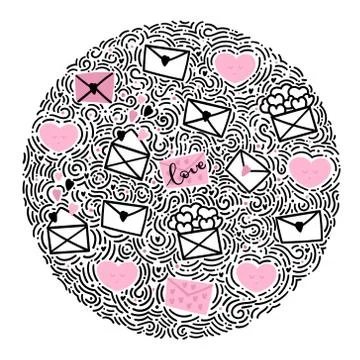 Vector illustration for Valentine's day Stock Illustration