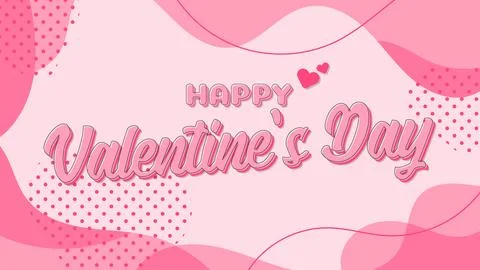 Vector Illustration of Valentine's Day Template. Valentine Poster Card Romantic  Stock Illustration