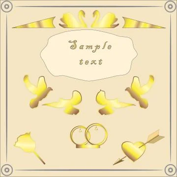 Vector illustration for Valentines day, wedding, love and romantic events Illustrazione stock