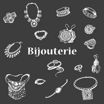 Vector illustration of a variety of decorations Stock Illustration