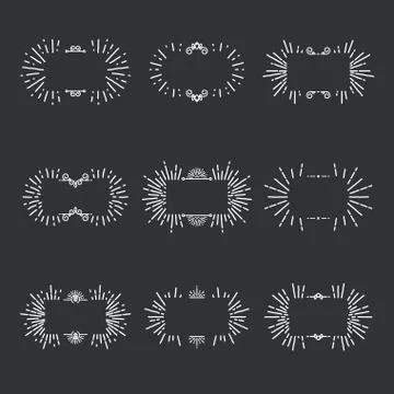 Vector illustration of various decorative frames Stock Illustration