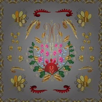 Vector illustration. Vector abstract background with repeating elements. Golden Stock Illustration