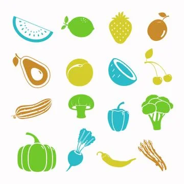 This is a vector illustration of Vector food black icon set Illustrazione stock