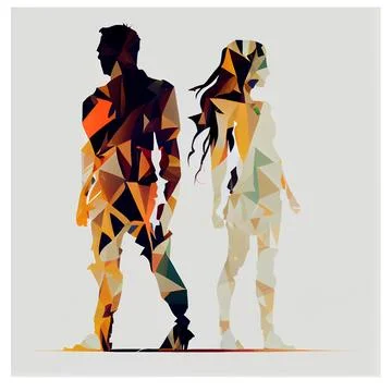 Vector illustration of vector illustration of woman and man prounly celebrate Stock Illustration