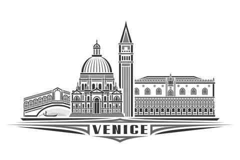 Vector illustration of Venice Ilustración de archivo