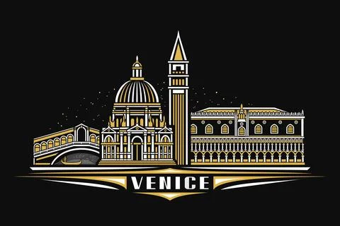Vector illustration of Venice Ilustración de archivo