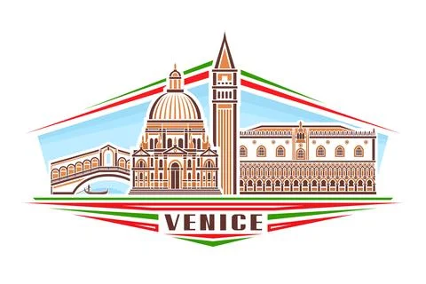 Vector illustration of Venice Ilustración de archivo