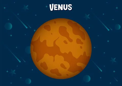Vector illustration of Venus planet Illustrazione stock