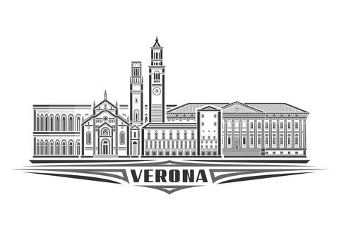 Vector illustration of Verona Stock Illustration