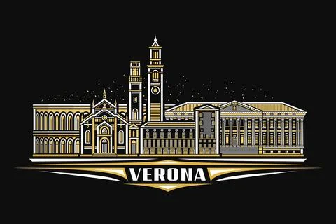Vector illustration of Verona Stock Illustration